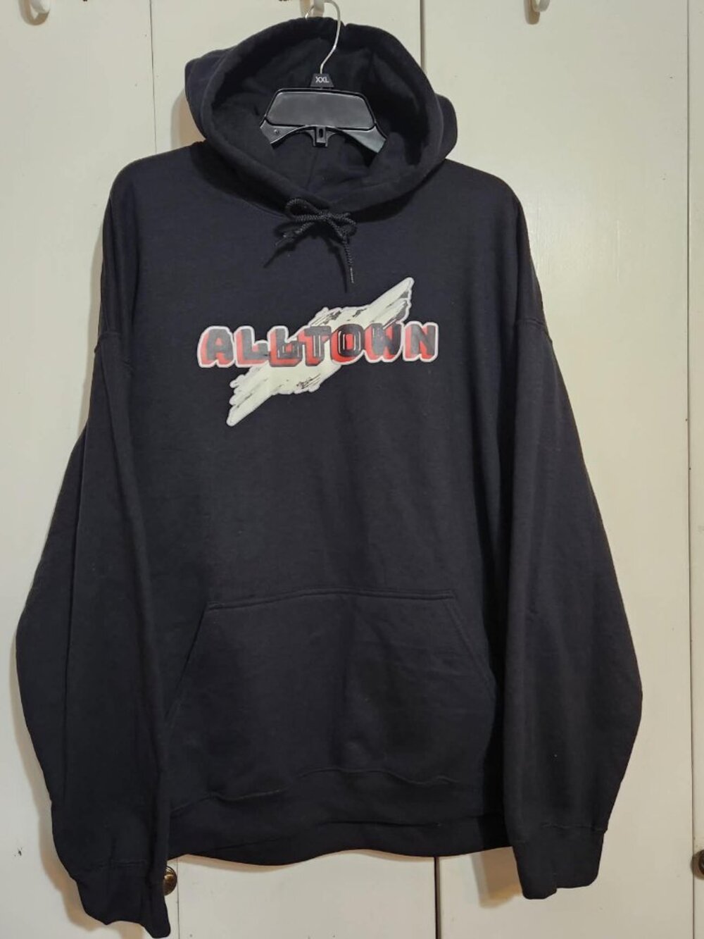Alltown Band Hoodie Sweatshirt XXL Black Gildan Heavy Blend Enid Oklahoma Rock
